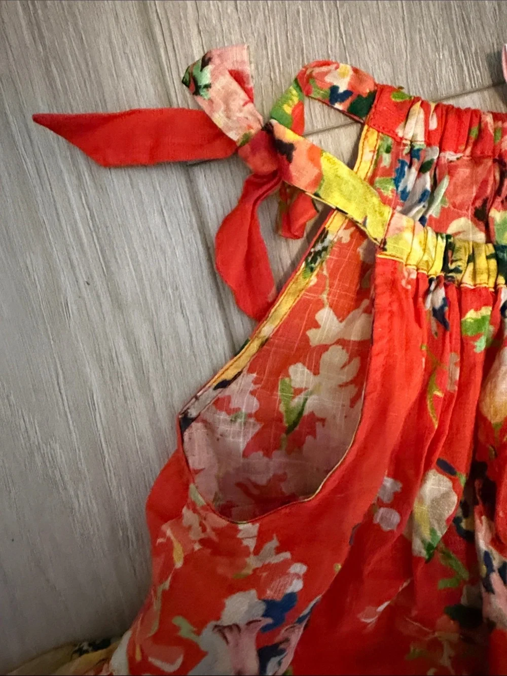 Zimmermann size 2 Red Floral Tiered Sundress